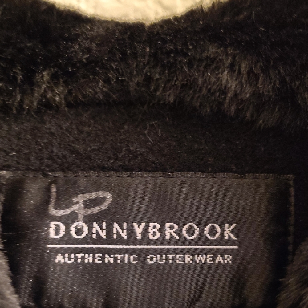 Donny Brook Elegant Black Overcoat Duster Maxi Hoodie Plus Size 16 Coat HMBC - Picture 13 of 16